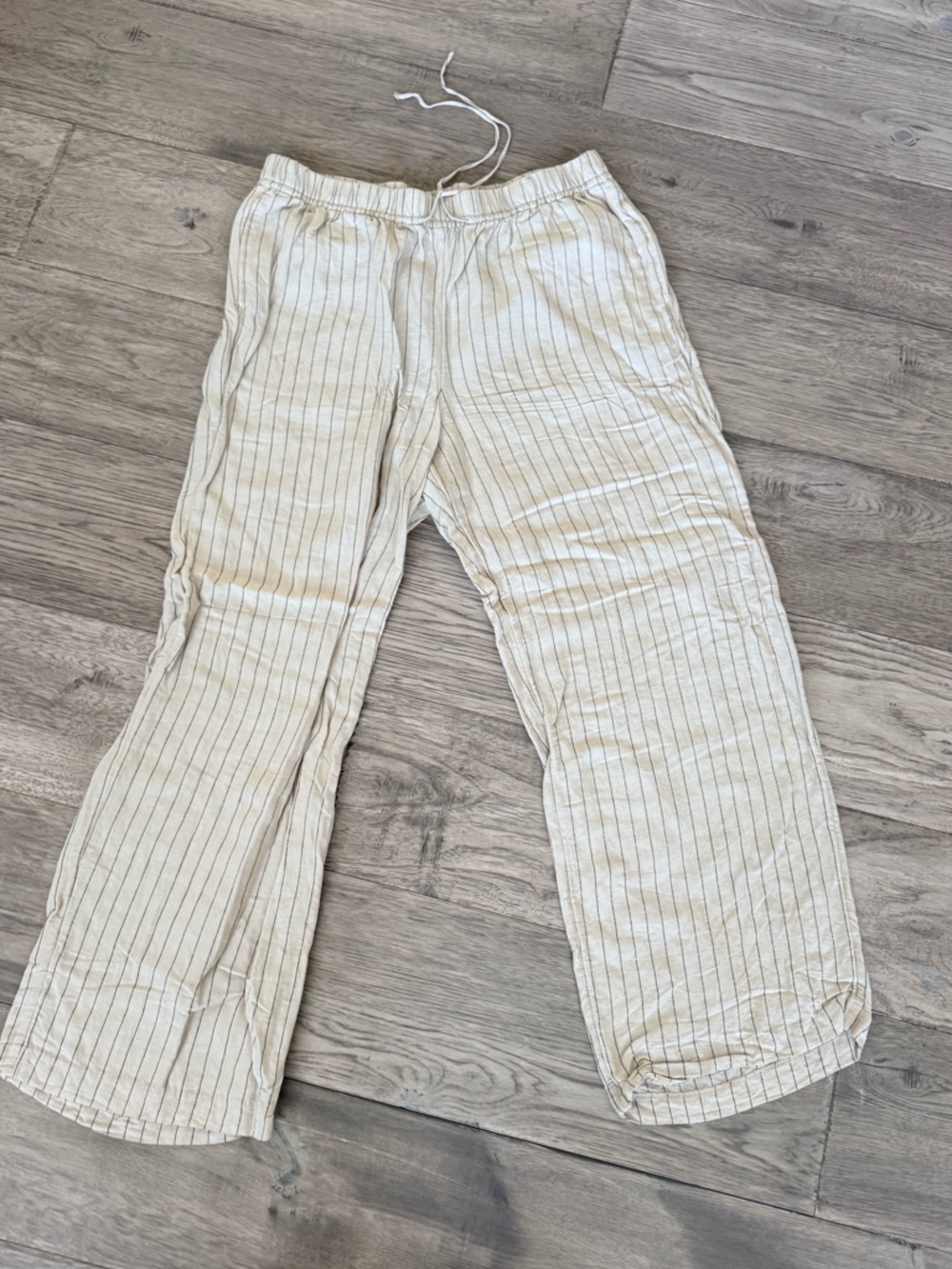 American Eagle Outfitters Beige Striped Casual Pants
